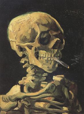 Vincent Van Gogh Skull with Burning Cigarette (nn04) Sweden oil painting art